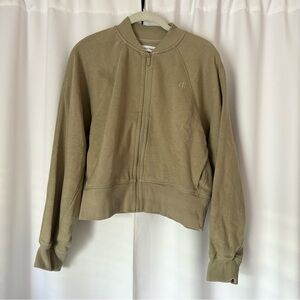 Calvin Klein Khaki Brown Zip Up Cotton Jacket Size Small